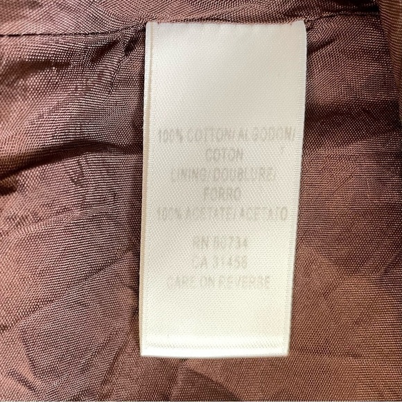 BCBG Maxazria Retro Brown Stripe Cotton Skirt Size Small - Picture 5 of 7